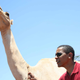 Barack Obama as a senator in 2006 visiting Wajir town in northeastern Kenya.